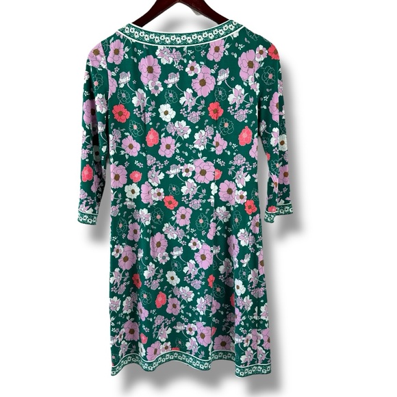 Wisp Size 0 Petite Floral Sheath Dress Multipattern Ditzy Flower Green Spring - Picture 3 of 8